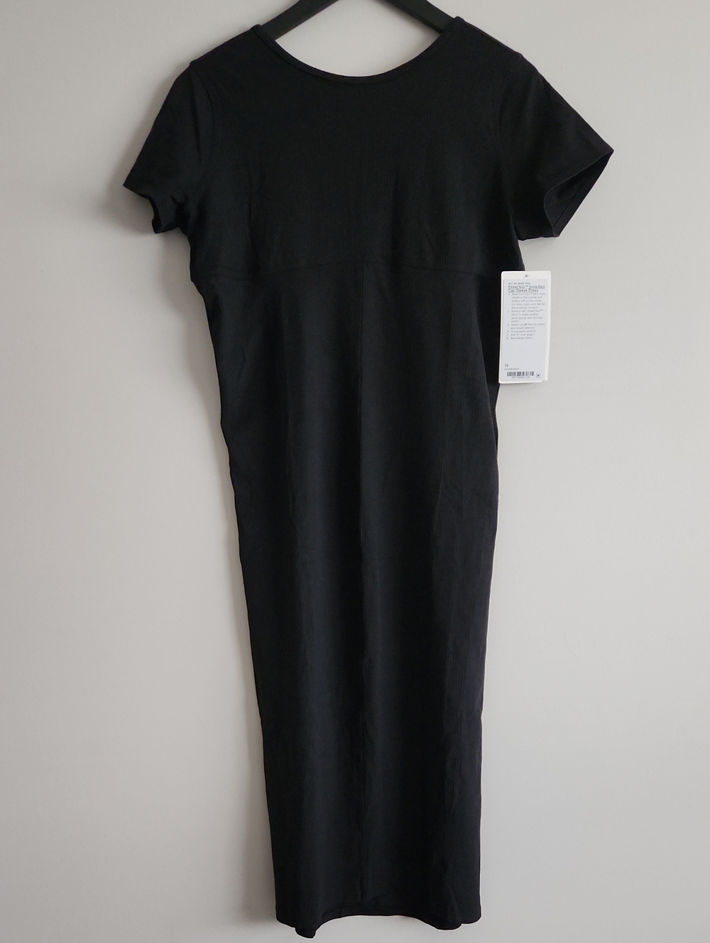 NWT Lululemon Rubbed Nulu Scoop Back Cap Sleeve Dress Size 10